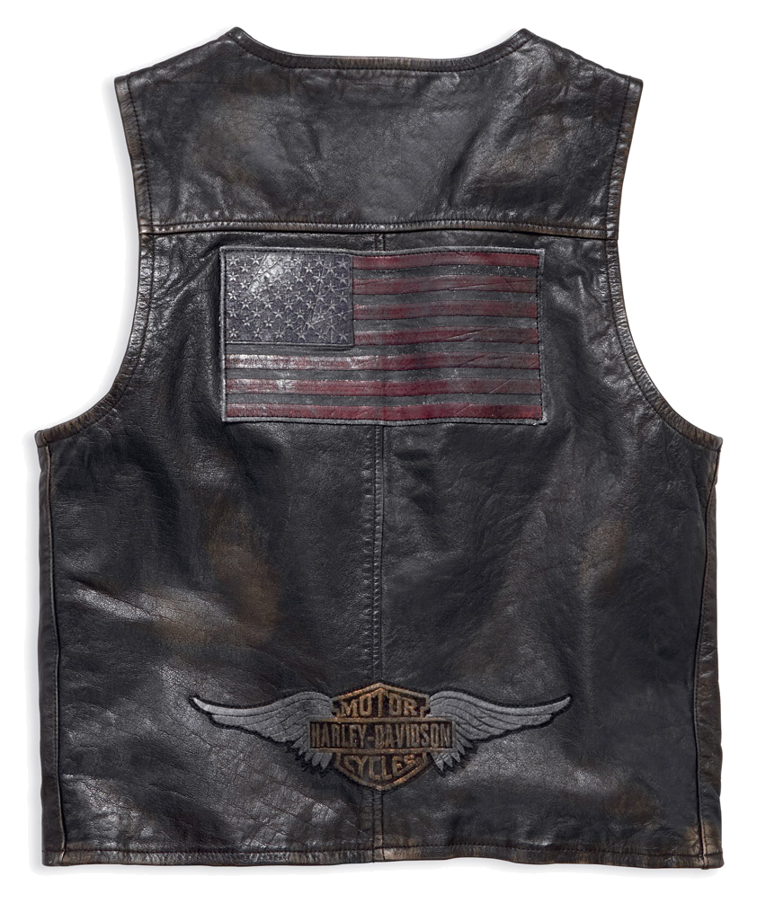 HARLEY DAVIDSON®MEN’S SLIM FIT LEATHER VEST BLACK 98009-18VM – Harley ...