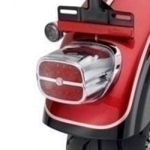 LED Tail Lamp with Bar & Shield Logo - Red Lens with Chrome Housing  68085-08