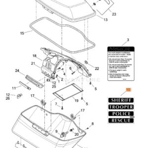 HARLEY-DAVIDSON®DECAL SBAG POLICE SET 14100382