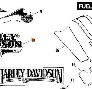 HARLEY-DAVIDSON®DECAL FUEL TANK FXRS FXRSL 14205-88