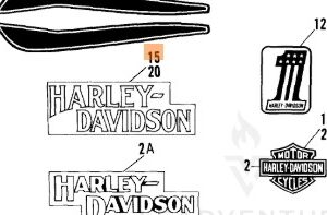 HARLEY-DAVIDSON®DECAL FUEL TANK 61236-78