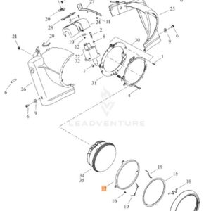 HARLEY-DAVIDSON®RETAINER HEADLAMP 67700068