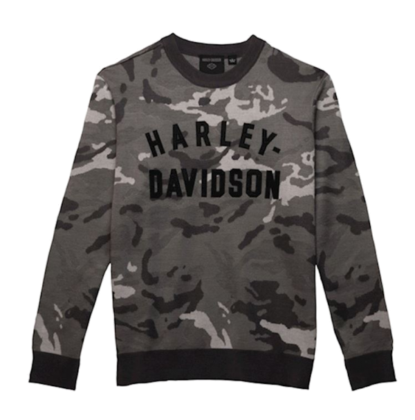 HARLEYDAVIDSON®MEN’S SWEATER CAMO GREY 9631023VM Harley Oude