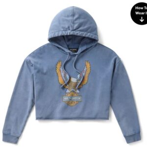 HARLEY-DAVIDSON®CROPPED HOODIE BLUE 96517-25VW