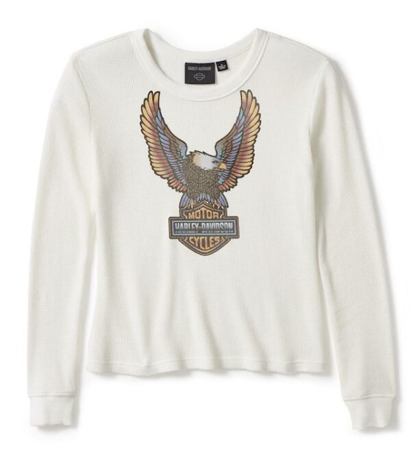 HARLEY-DAVIDSON®EAGLE DISTRESSED WAFFLE KNIT LONGSLEEVE 96532-25VW