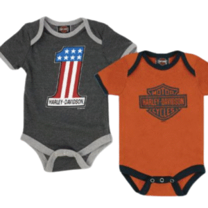 HARLEY-DAVIDSON® 2-PACK COLORBLOCKED #1 RIB ROMPERSET GRIJS/ORANJE 3059237