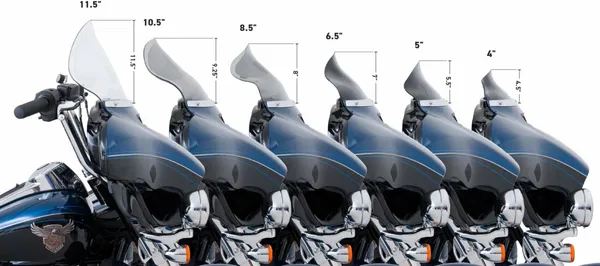 FLH - 2014+ - FLARE WINDSHIELD - 10.5" - CLEAR 23100682 - Afbeelding 2