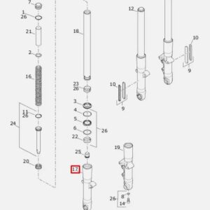 HARLEY DAVIDSON RH FORK SLIDER 45500388