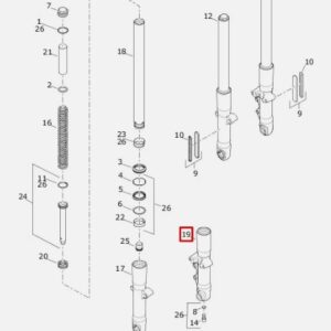 HARLEY DAVIDSON LH FORK SLIDER 45500389