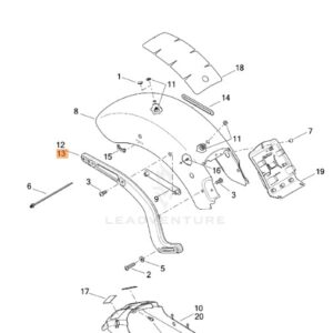 SUPPORT,RIGHT-FENDER 60187-12BHP