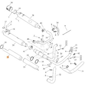 CVO Right Exhaust Scorched Chrome Heat Shield 17-23 Touring 65400616