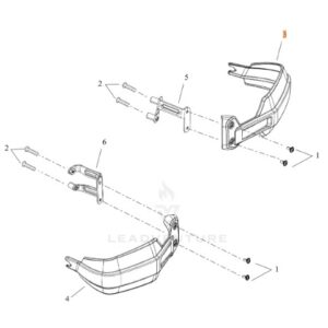 DEFLECTOR,H-BAR WIND,LH,BLK 57001227