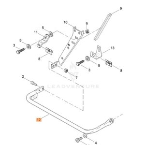 CHROME SUPPORT SADDLEBAG, LEFT 91069-07